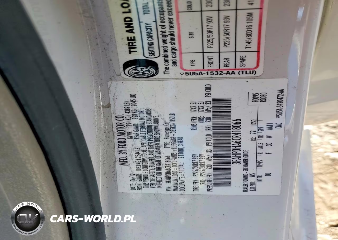 2012 Ford Fusion Se VIN:3FAHP0HA6CR418066 - 12