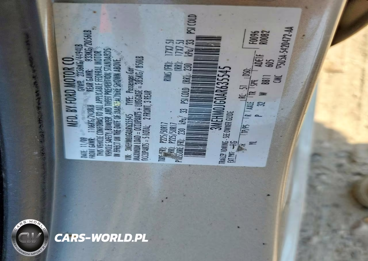 2010 Mercury Milan Premier VIN:3MEHM0JG0AR635545 - 13