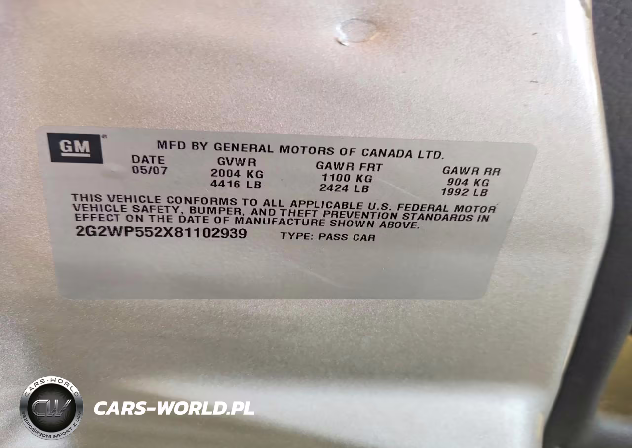 2008 Pontiac Grand Prix VIN:2G2WP552X81102939 - 12