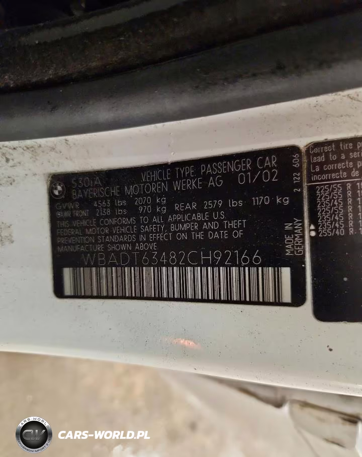 2002 BMW 530 I Automatic VIN:WBADT63482CH92166 - 12