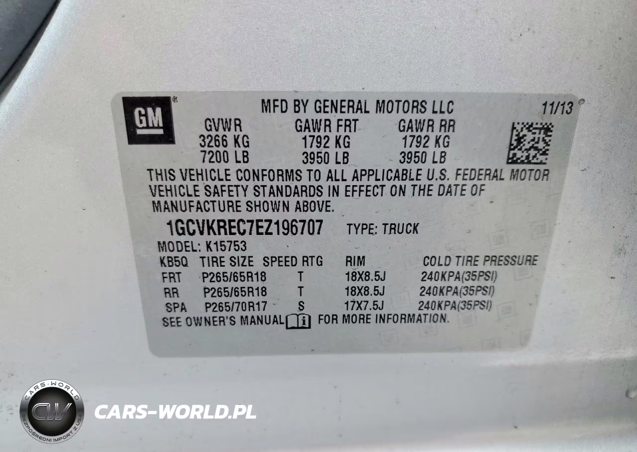 2014 Chevrolet Silverado K1500 Lt VIN:1GCVKREC7EZ196707 - 13
