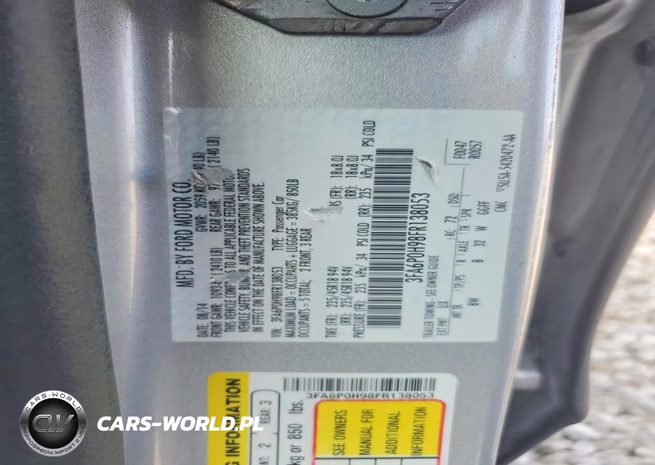 2015 Ford Fusion Se VIN:3FA6P0H98FR138053 - 12