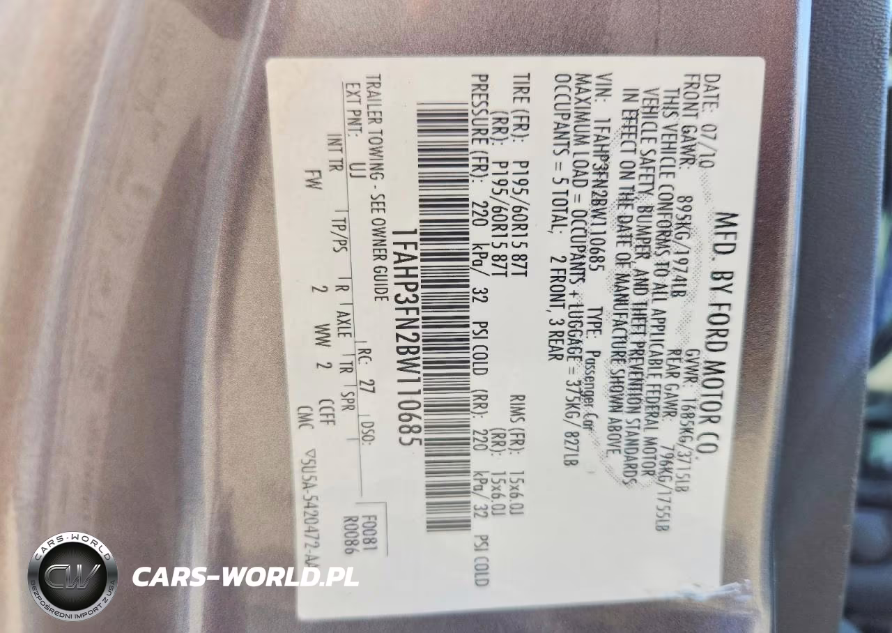 2011 Ford Focus Se VIN:1FAHP3FN2BW110685 - 12