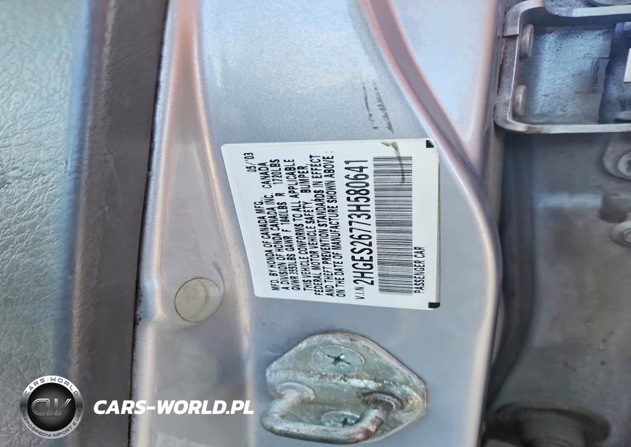 2003 Honda Civic Ex VIN:2HGES26773H580641 - 13