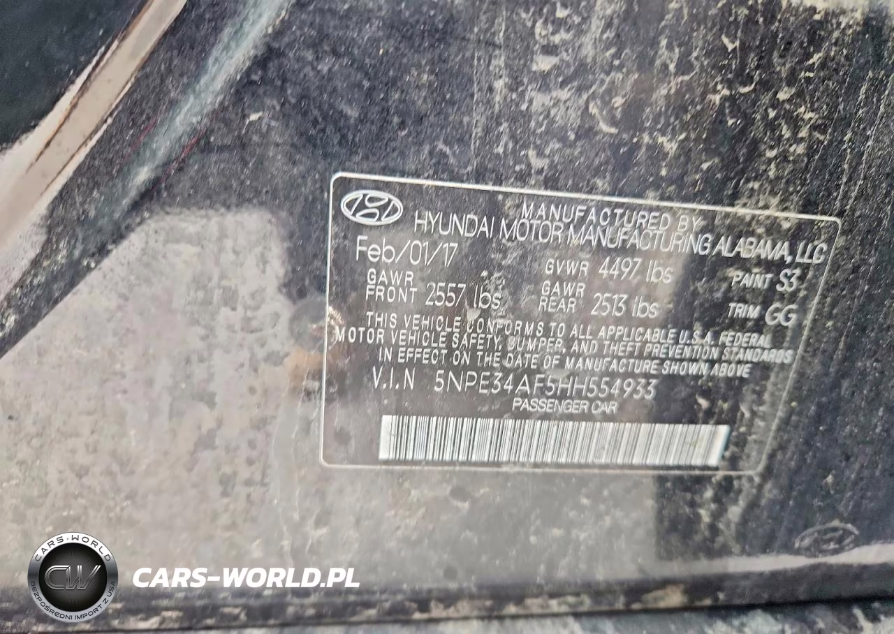 2017 Hyundai Sonata Sport VIN:5NPE34AF5HH554933 - 12