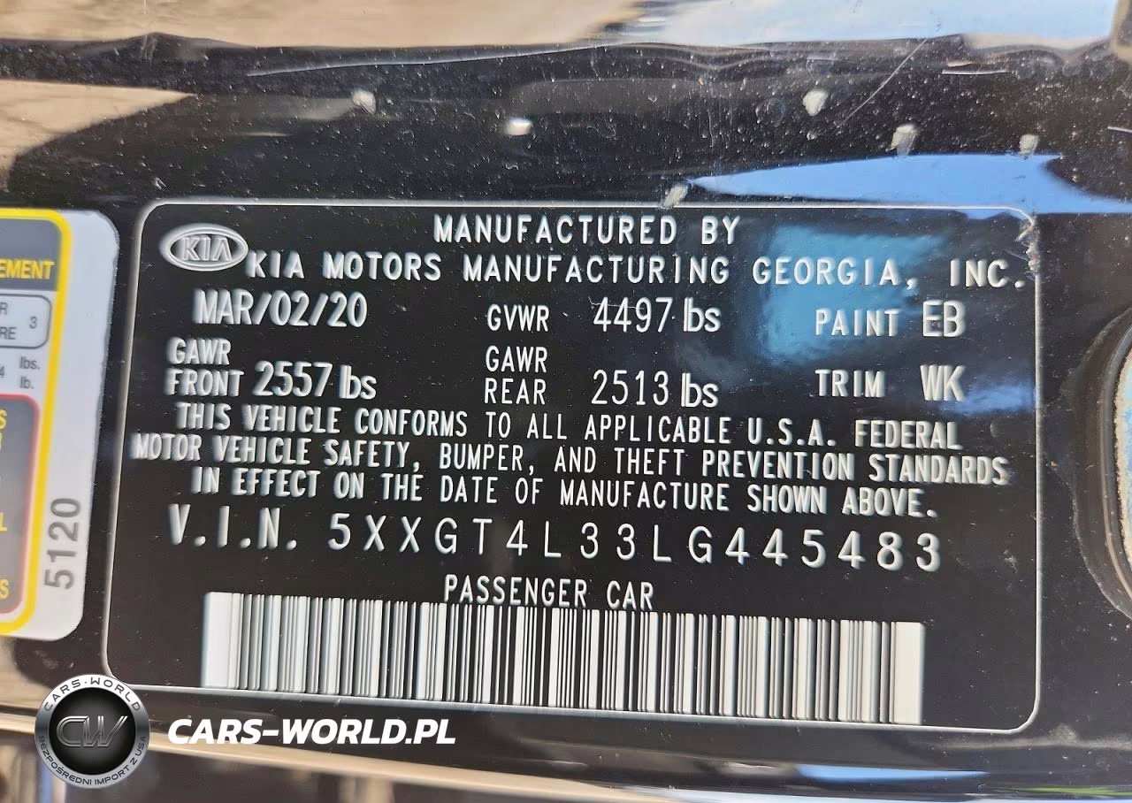 2020 Kia Optima Lx VIN:5XXGT4L33LG445483 - 12