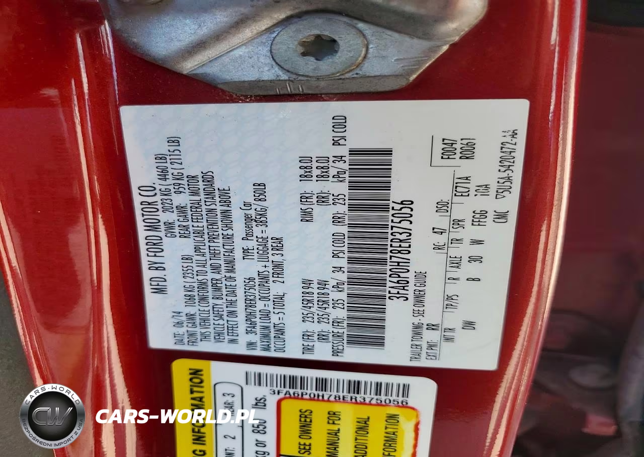 2014 Ford Fusion Se VIN:3FA6P0H78ER375056 - 12