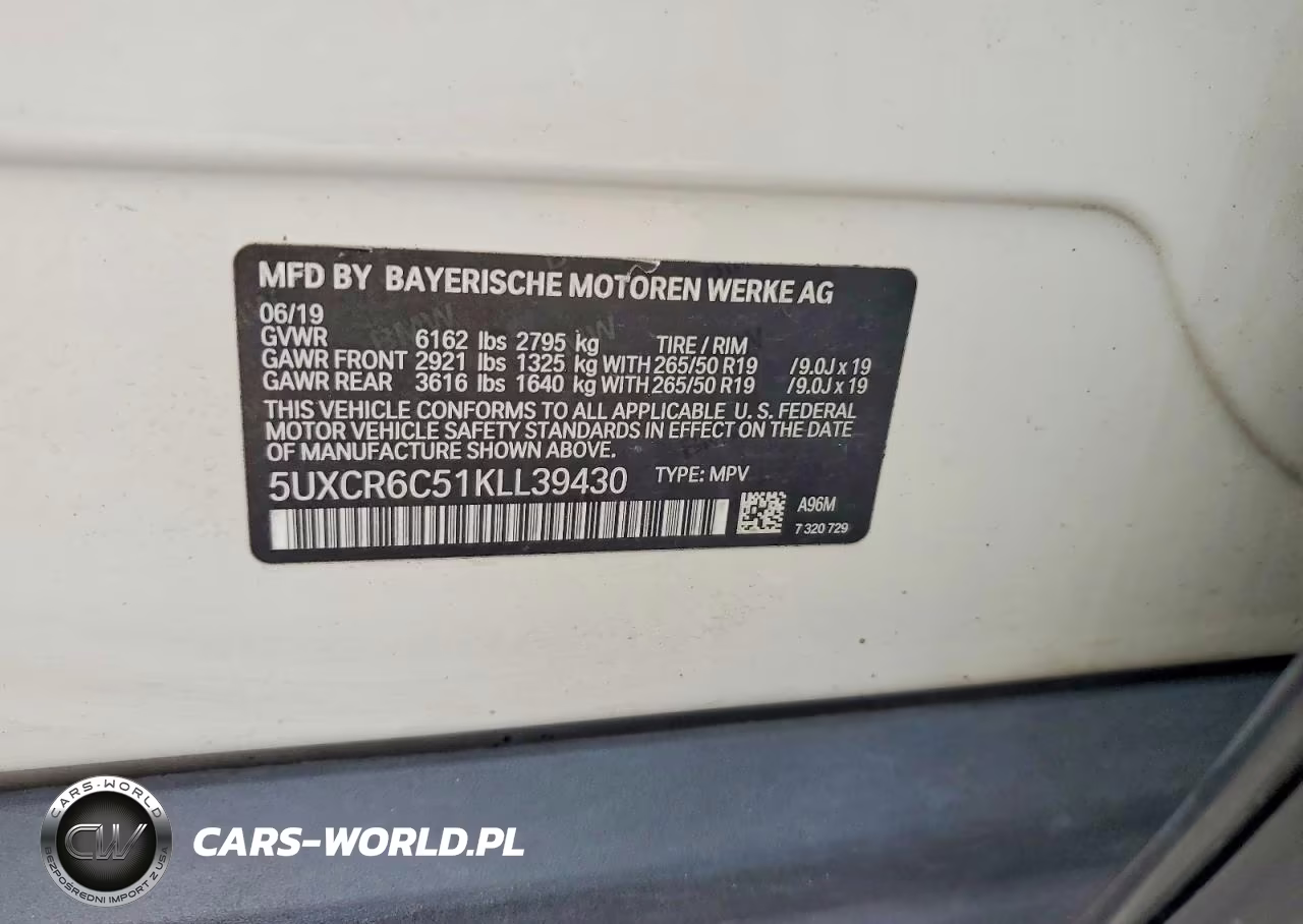 2019 BMW X5 xDrive40I VIN:5UXCR6C51KLL39430 - 13