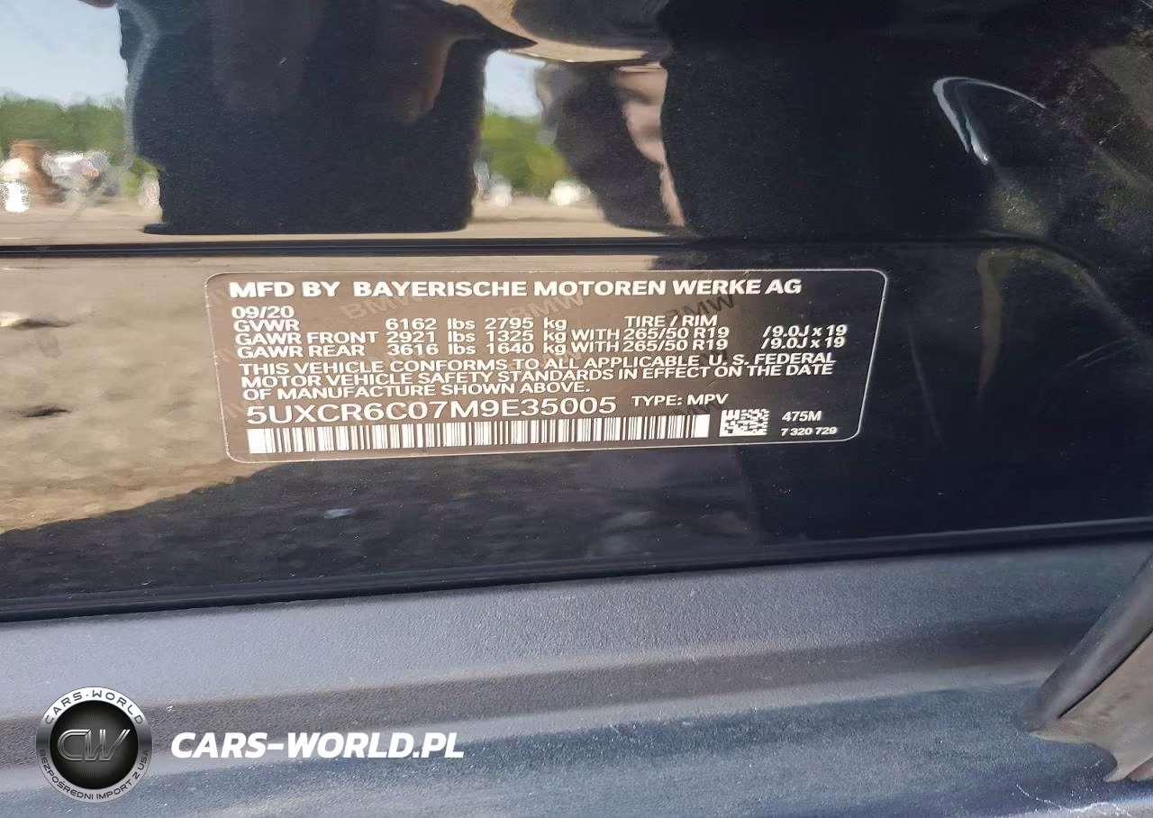 2021 BMW X5 xDrive40I VIN:5UXCR6C07M9E35005 - 12