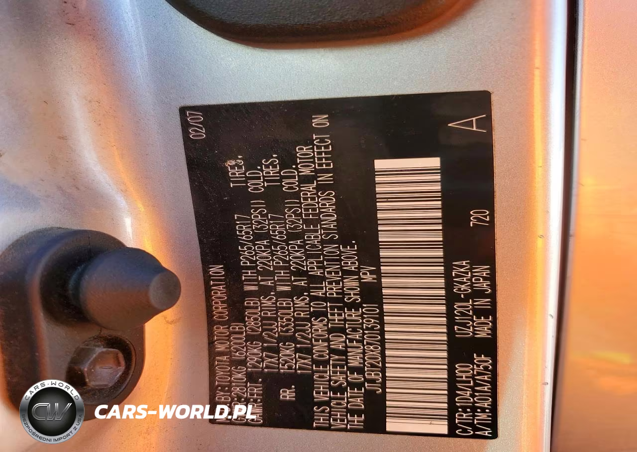 2007 Lexus Gx 470 VIN:JTJBT20X870139101 - 14