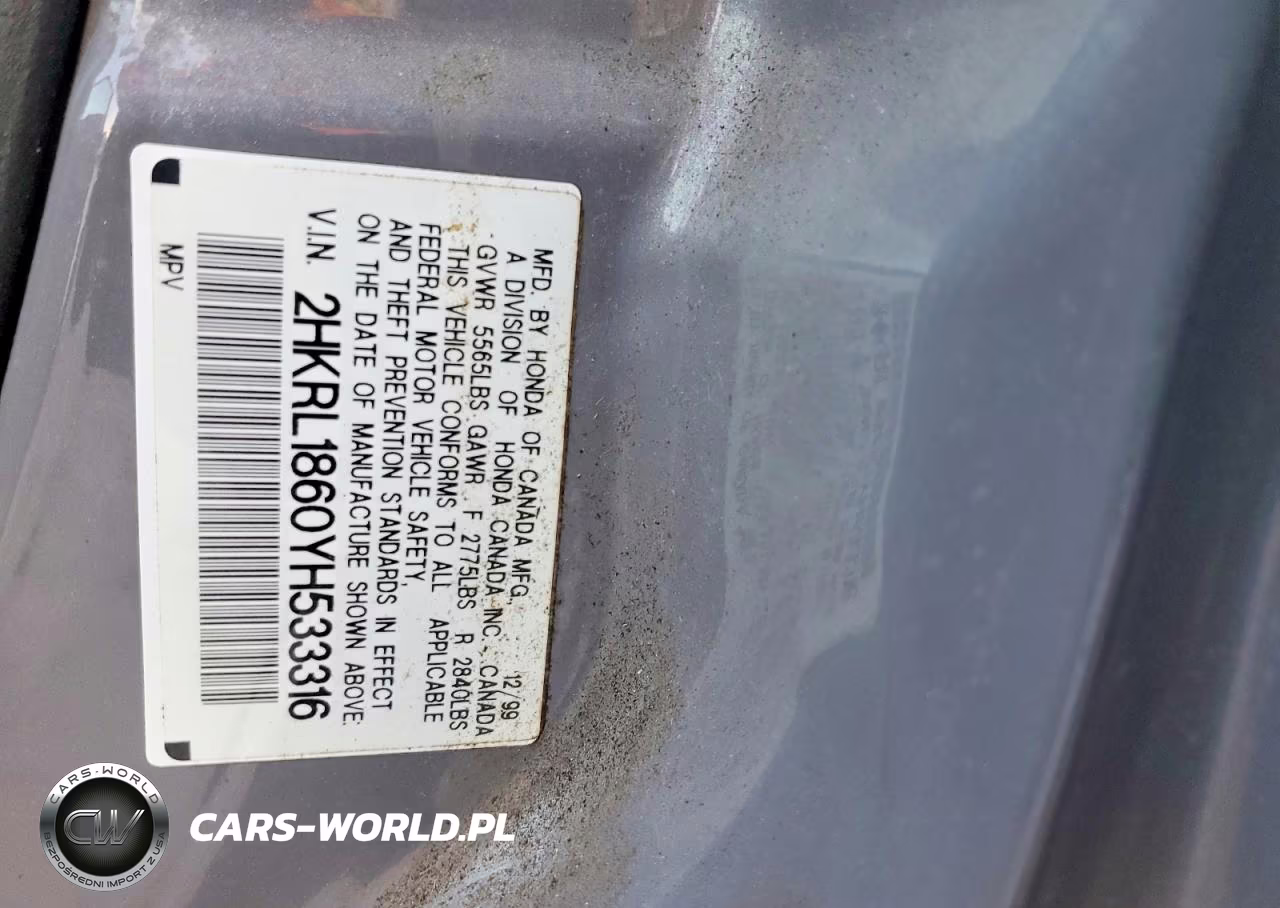 2000 Honda Odyssey Ex VIN:2HKRL1860YH533316 - 13