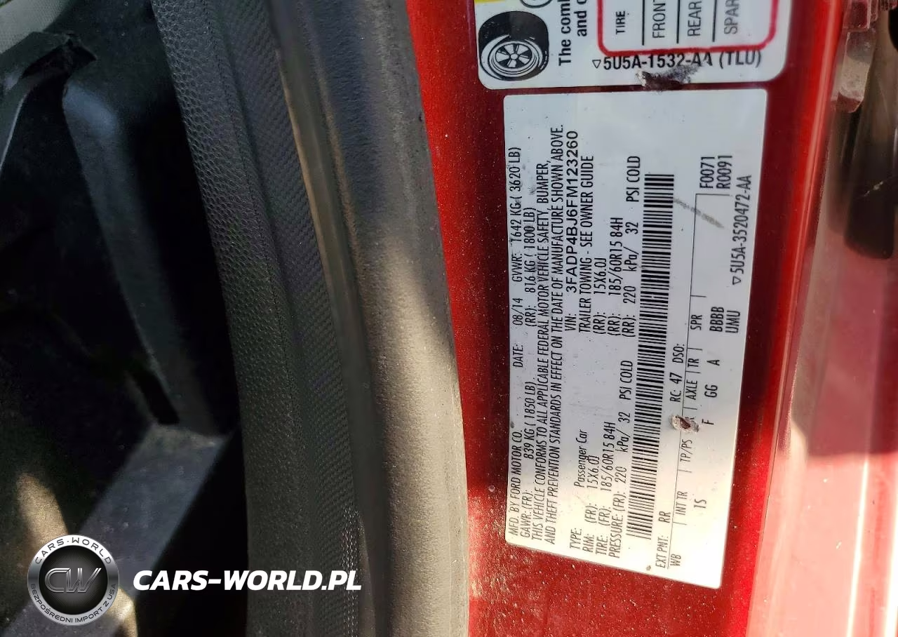 2015 Ford Fiesta Se VIN:3FADP4BJ6FM123260 - 12