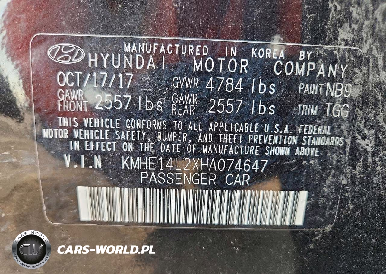2017 Hyundai Sonata Plug-In Hybrid VIN:KMHE14L2XHA074647 - 12