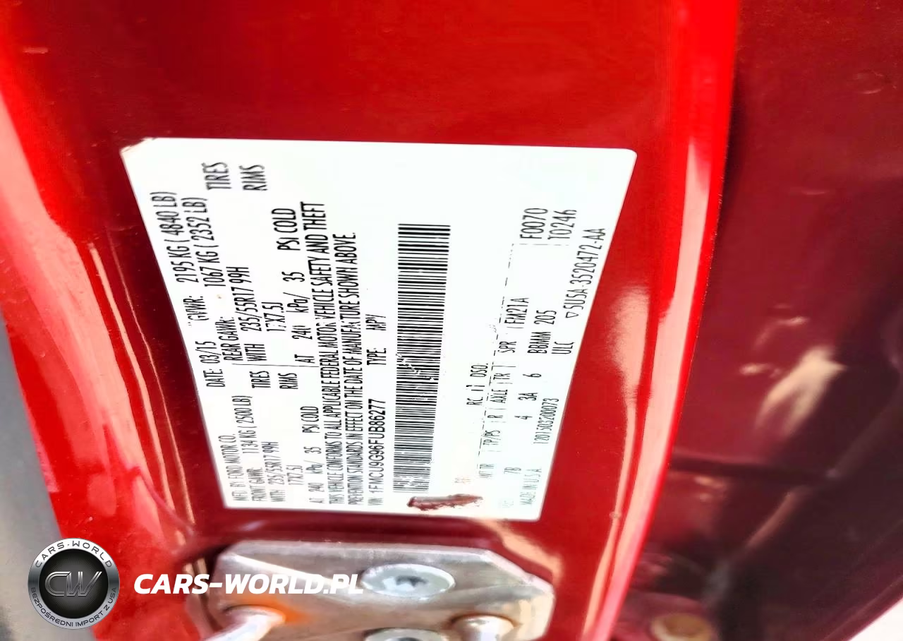 2015 Ford Escape Se VIN:1FMCU9G96FUB86277 - 13