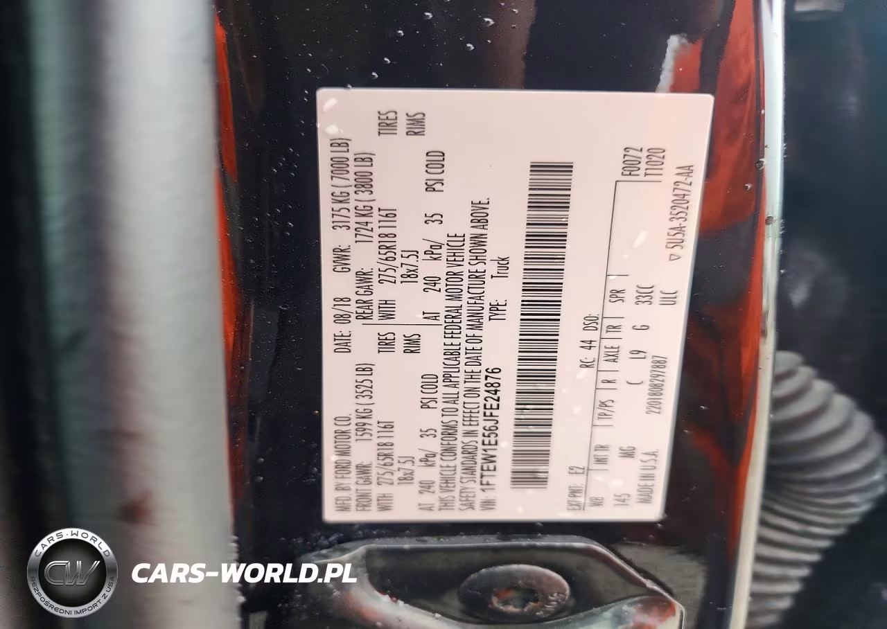 2018 Ford F150 Supercrew VIN:1FTEW1E56JFE24876 - 12