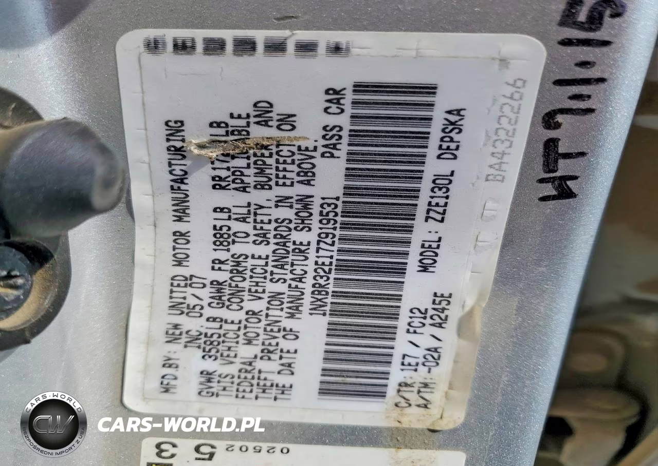 2007 Toyota Corolla S VIN:1NXBR32E17Z919531 - 12