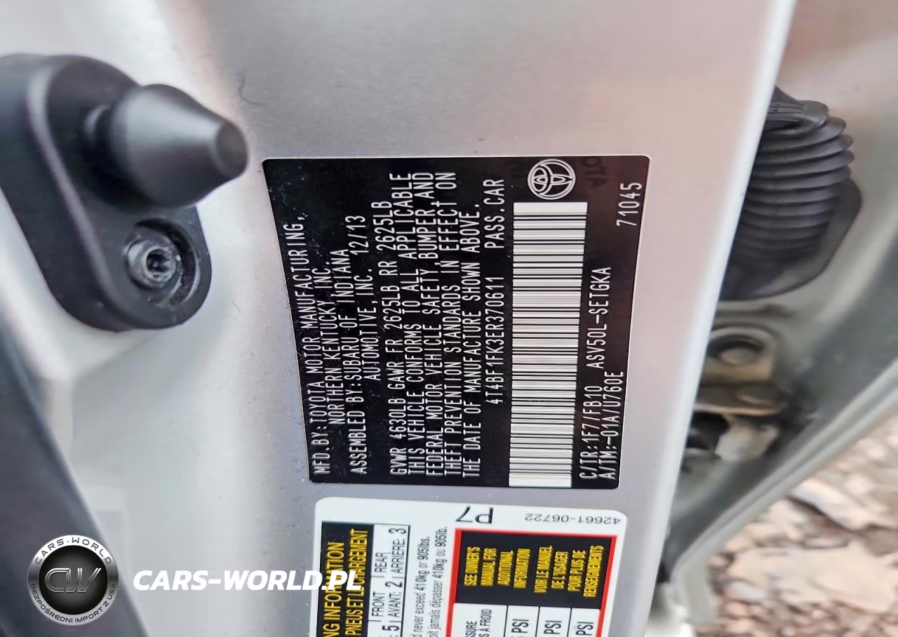 2014 Toyota Camry Xle VIN:4T4BF1FK3ER370611 - 12