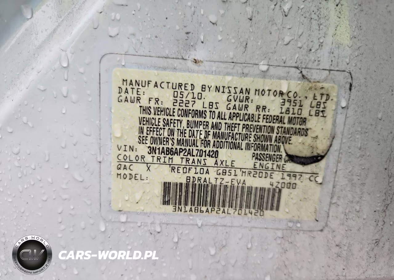 2010 Nissan Sentra 2.0 VIN:3N1AB6AP2AL701420 - 13
