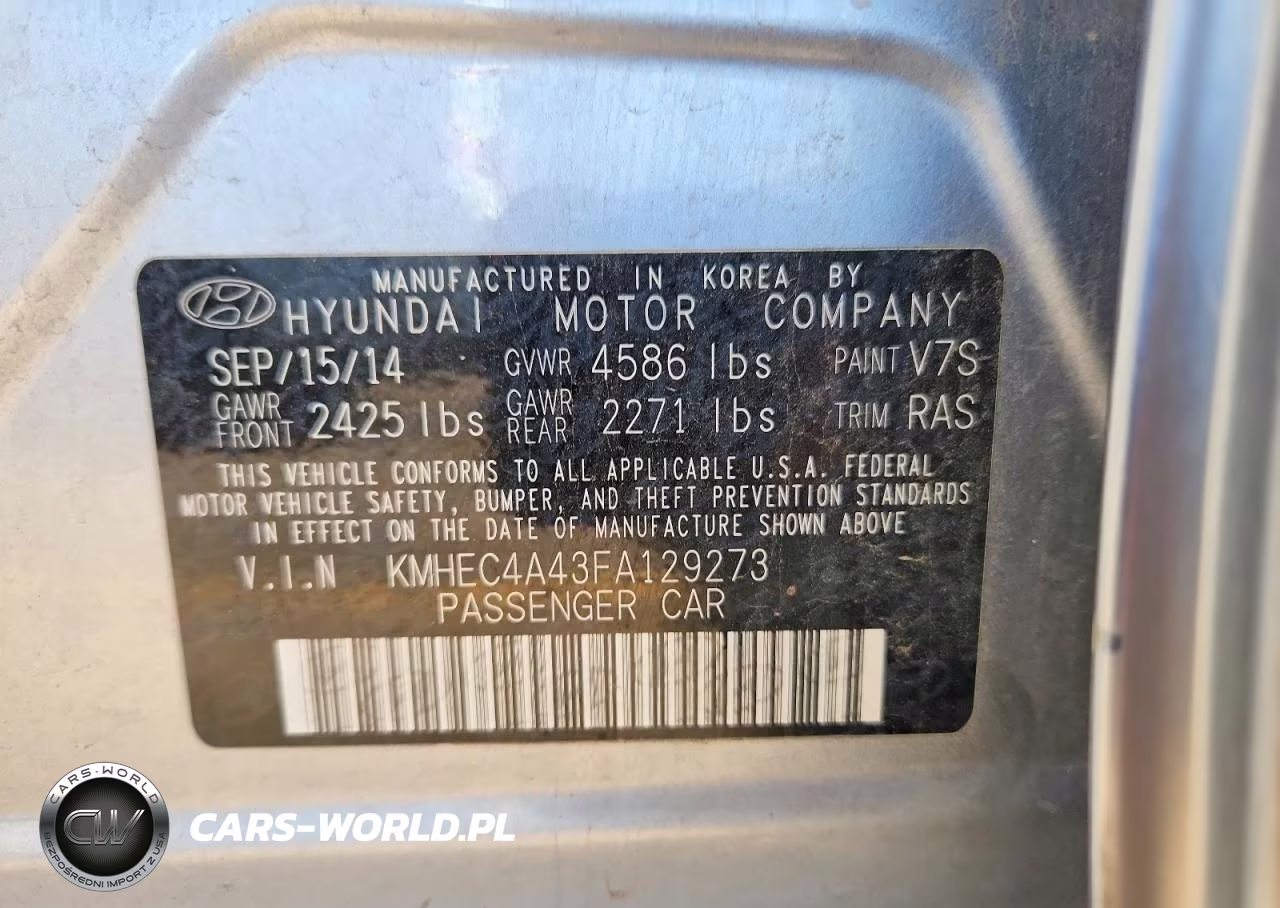 2015 Hyundai Sonata Hybrid Base VIN:KMHEC4A43FA129273 - 12