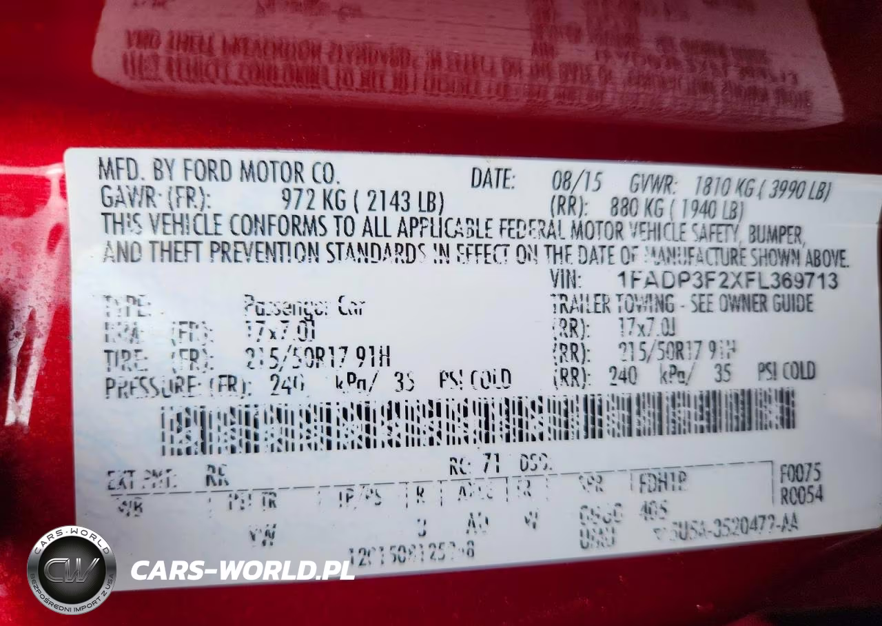 2015 Ford Focus Se VIN:1FADP3F2XFL369713 - 13