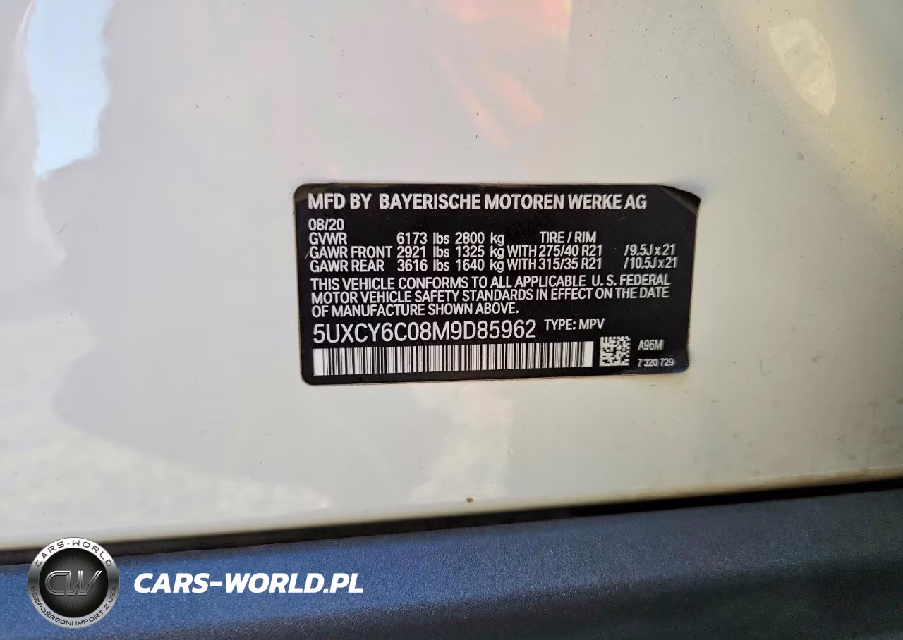 2021 BMW X6 xDrive40I VIN:5UXCY6C08M9D85962 - 13