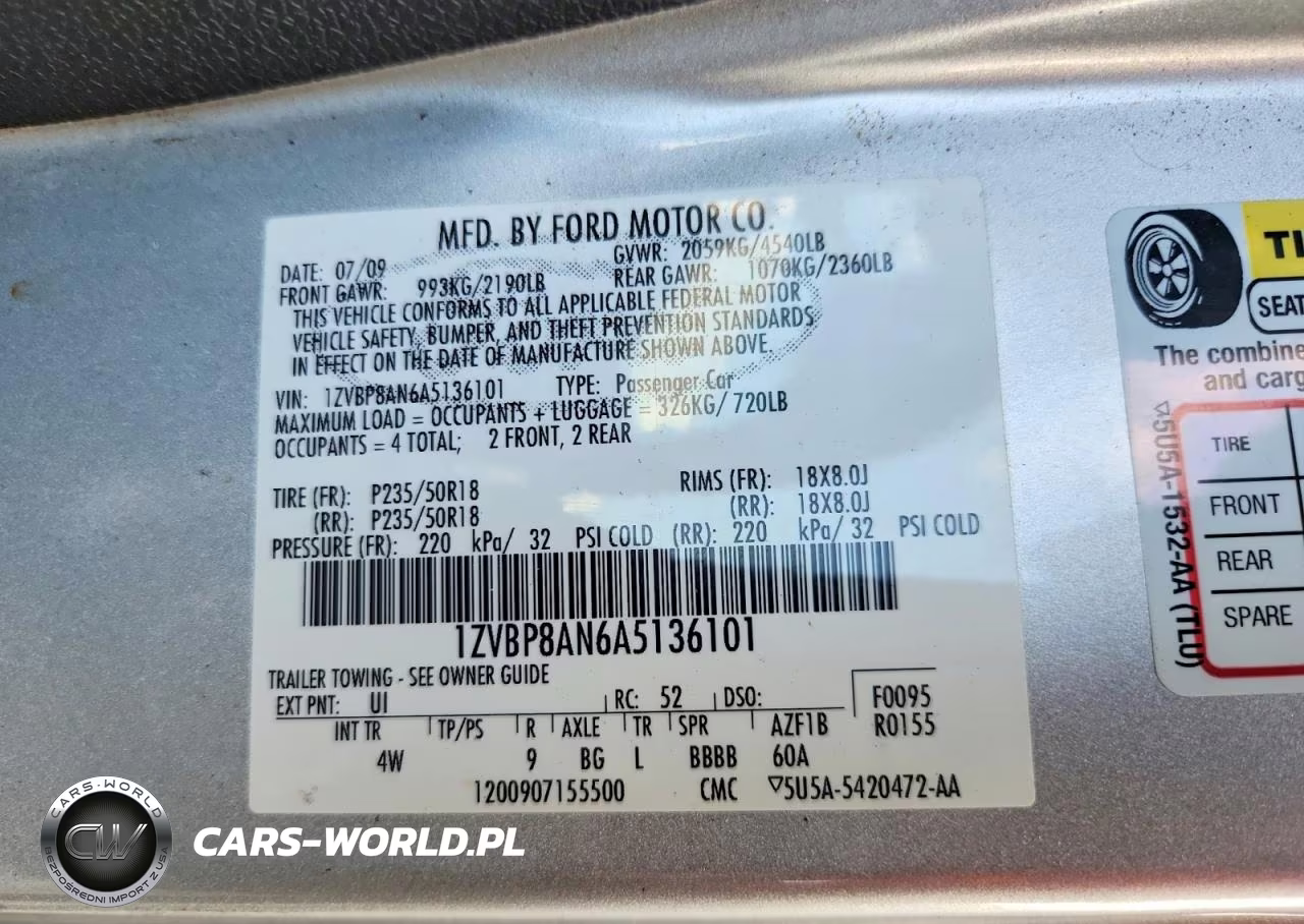 2010 Ford Mustang VIN:1ZVBP8AN6A5136101 - 12