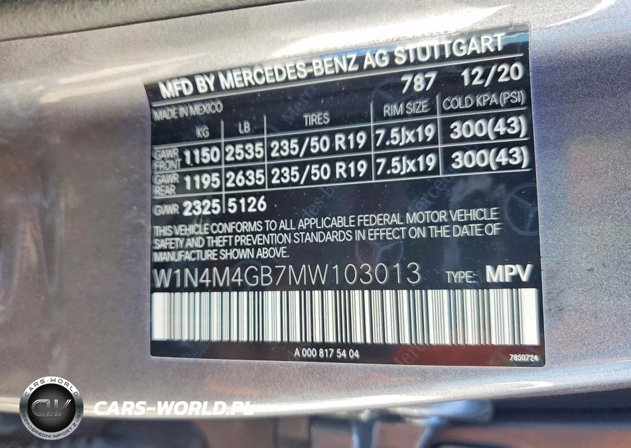 2021 Mercedes-Benz Glb 250 VIN:W1N4M4GB7MW103013 - 13