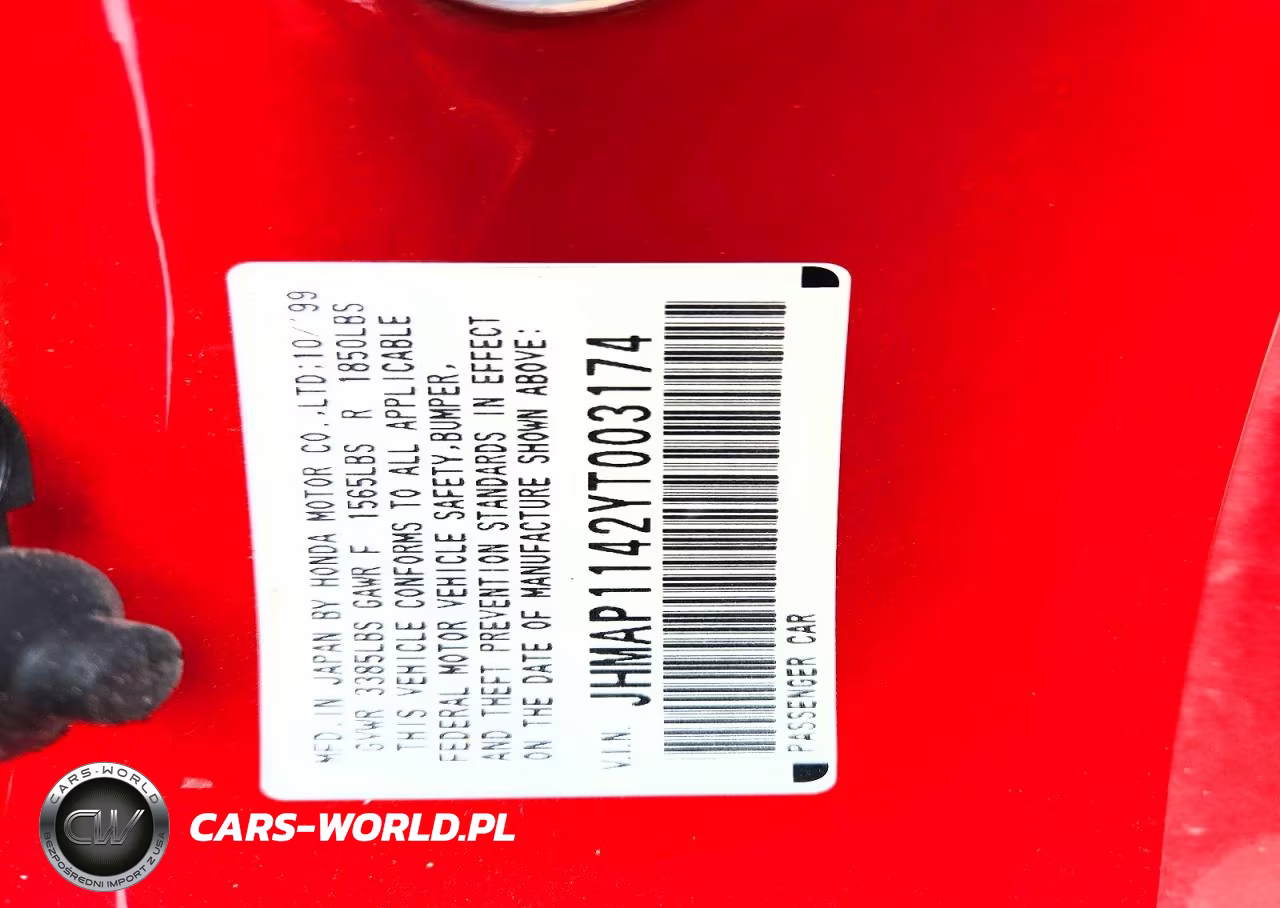 2000 Honda S2000 VIN:JHMAP1142YT003174 - 12