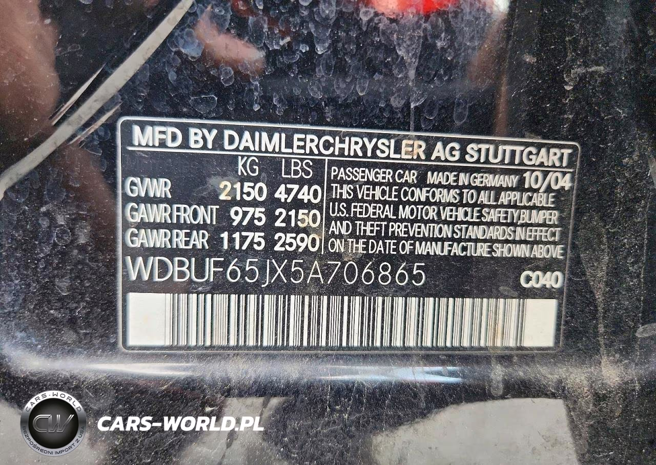 2005 Mercedes-Benz E 320 VIN:WDBUF65JX5A706865 - 13