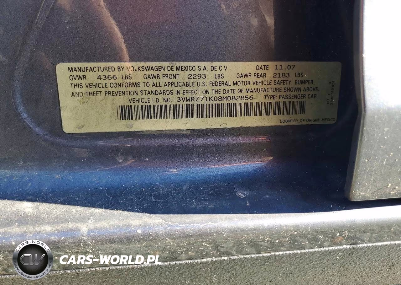 2008 Volkswagen Jetta Se VIN:3VWRZ71K08M082856 - 12