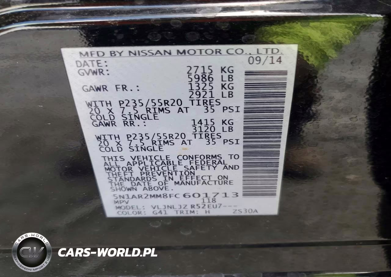 2015 Nissan Pathfinder Platinum VIN:5N1AR2MM8FC601713 - 13