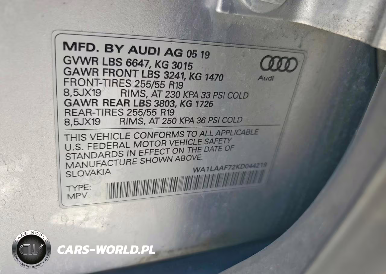 2019 Audi Q7 Premium Plus VIN:WA1LAAF72KD044219 - 14