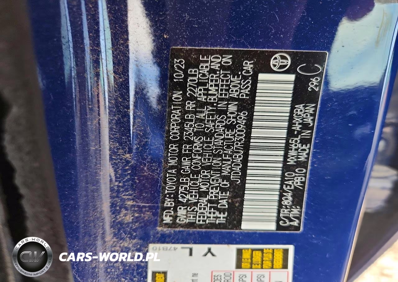 2024 Toyota Prius Xle VIN:JTDADABU7R3009496 - 12