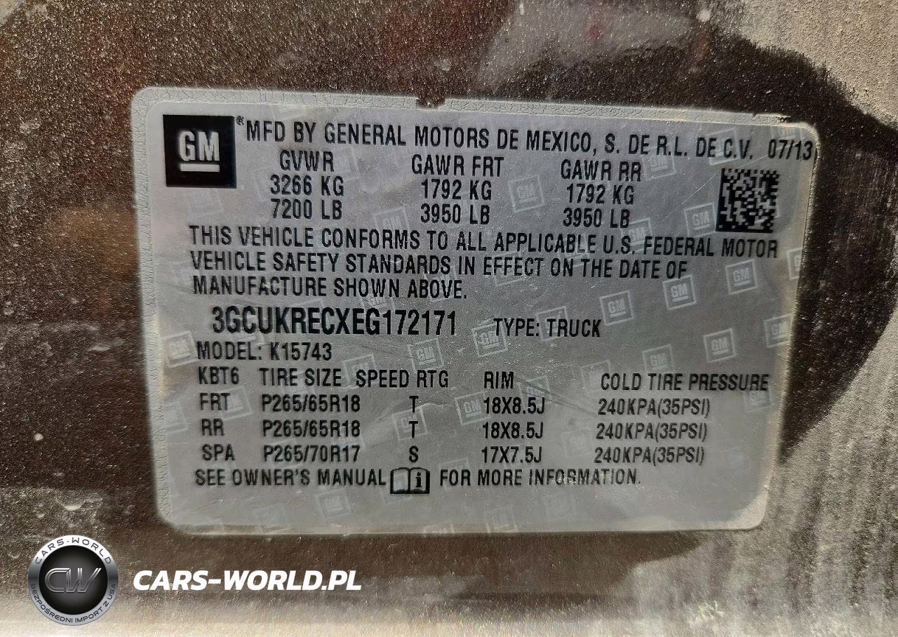 2014 Chevrolet Silverado K1500 Lt VIN:3GCUKRECXEG172171 - 12