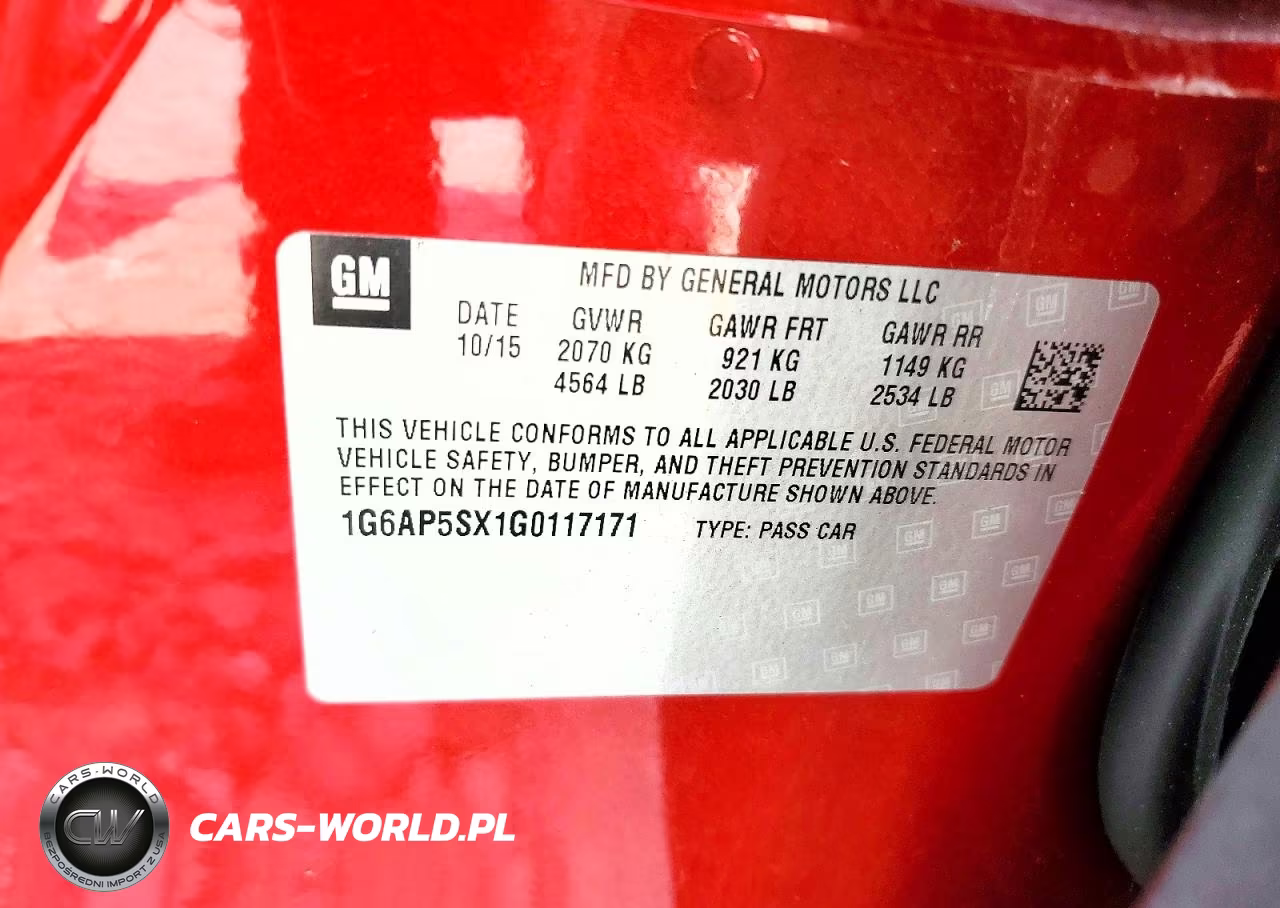 2016 Cadillac Cts VIN:1G6AP5SX1G0117171 - 12
