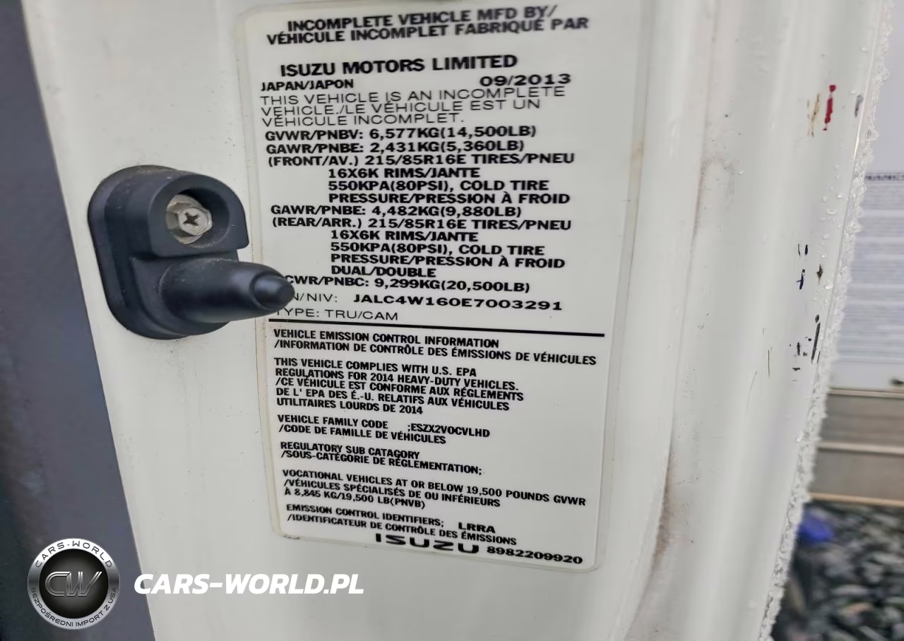 2014 Isuzu Npr Hd Box Truck VIN:JALC4W160E7003291 - 13