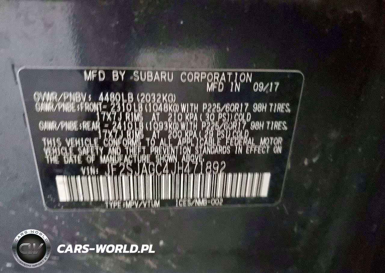 2018 Subaru Forester 2.5I Premium VIN:JF2SJAGC4JH471892 - 13