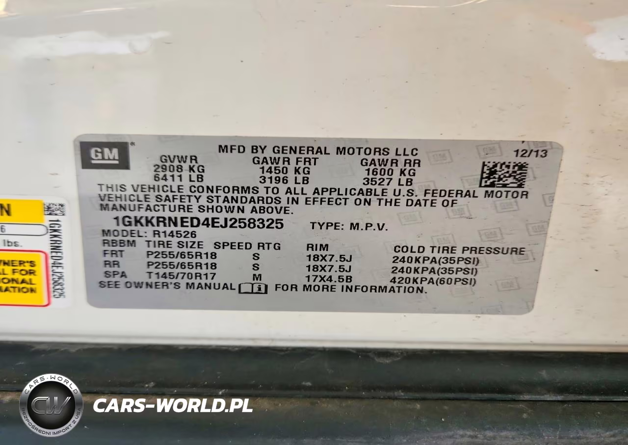 2014 GMC Acadia Sle VIN:1GKKRNED4EJ258325 - 13