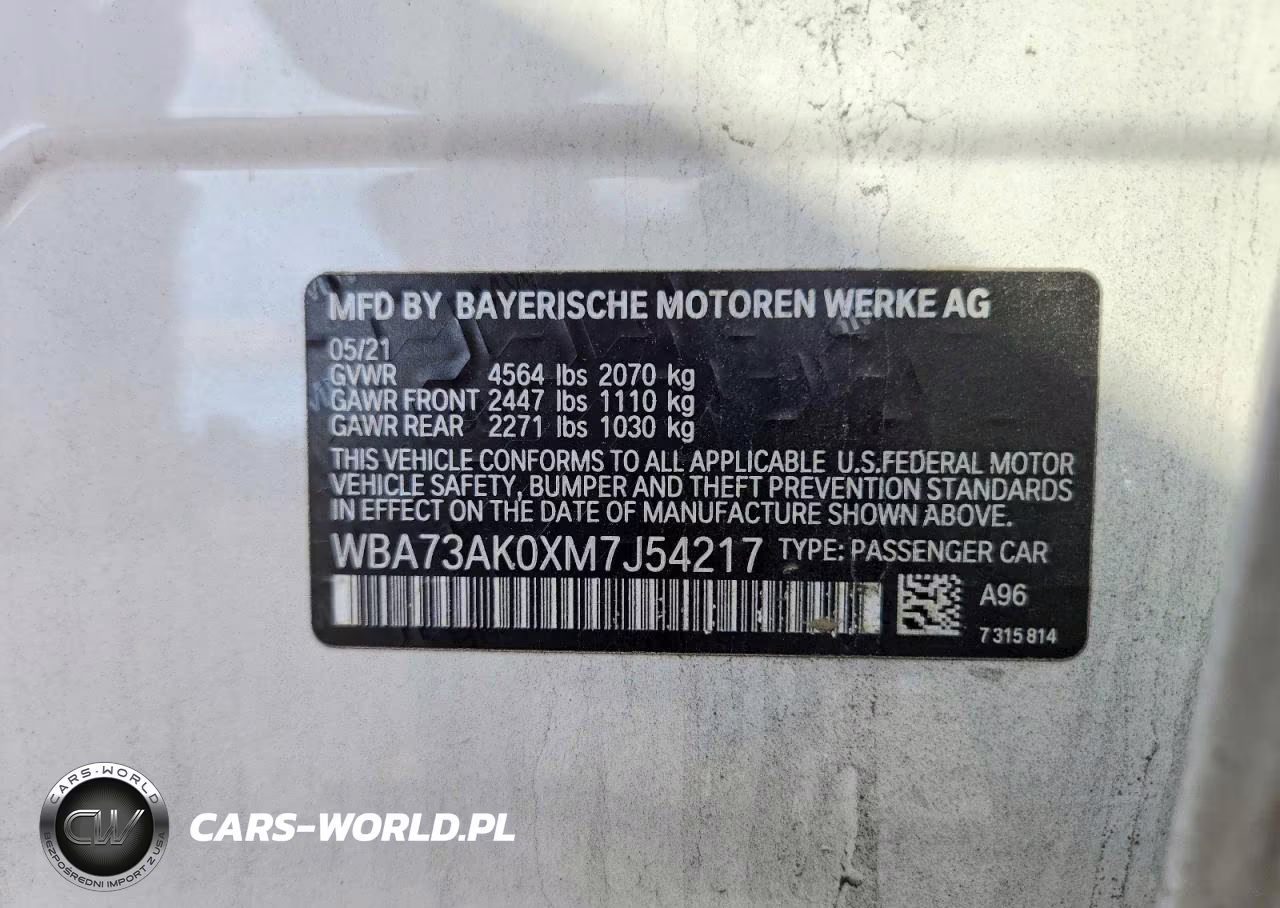 2021 BMW 228Xi VIN:WBA73AK0XM7J54217 - 12