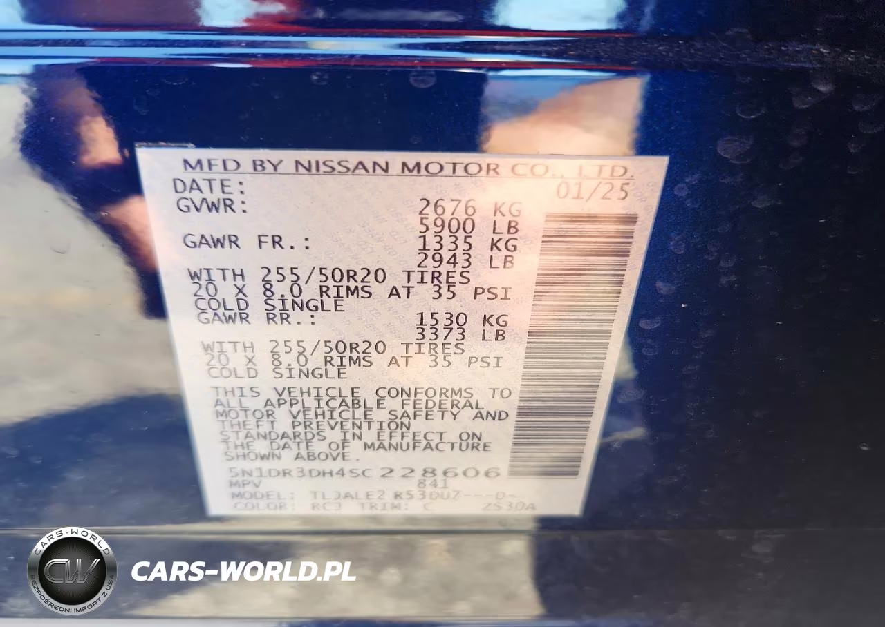 2025 Nissan Pathfinder Platinum VIN:5N1DR3DH4SC228606 - 13