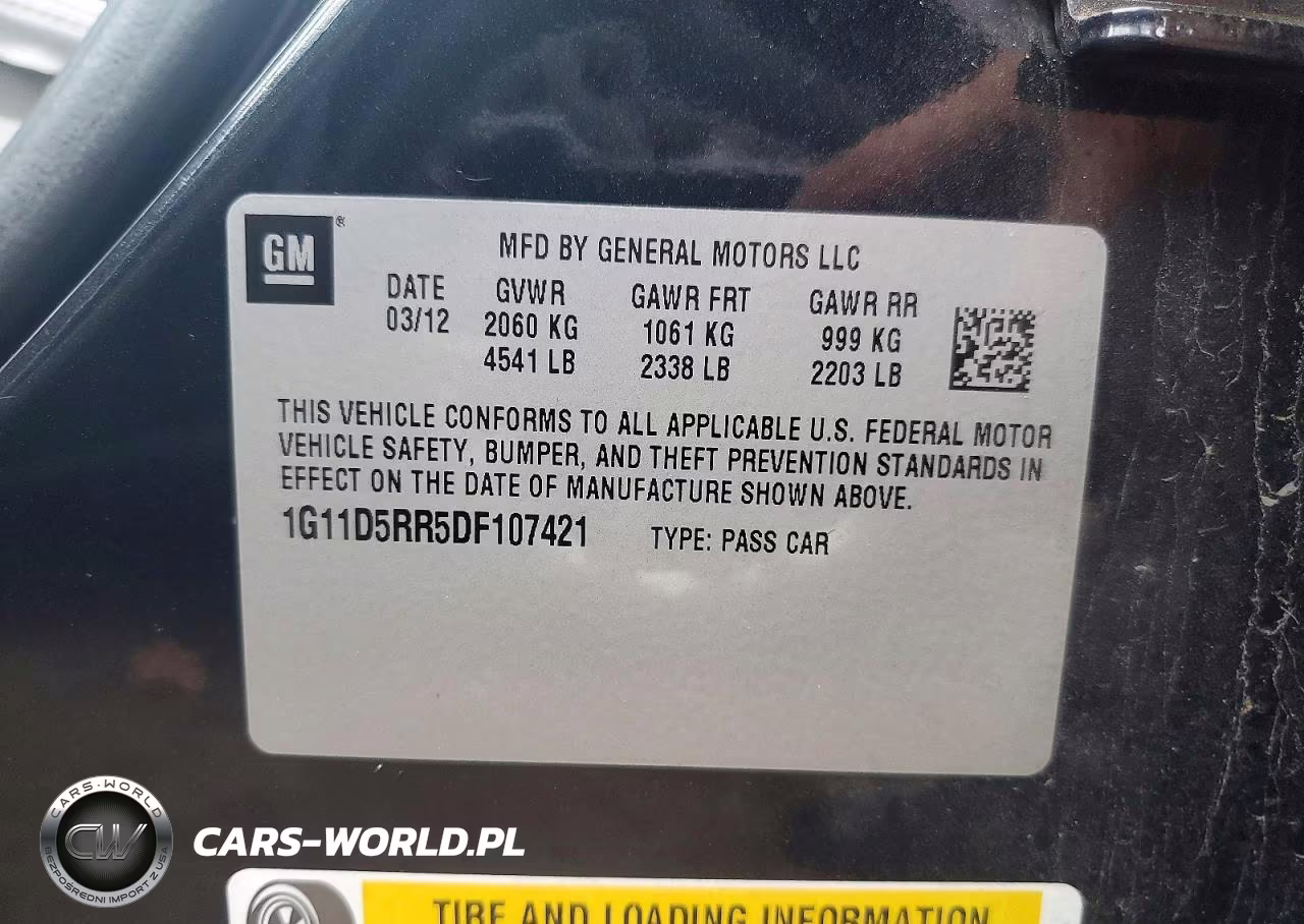 2013 Chevrolet Malibu 1Lt VIN:1G11D5RR5DF107421 - 13