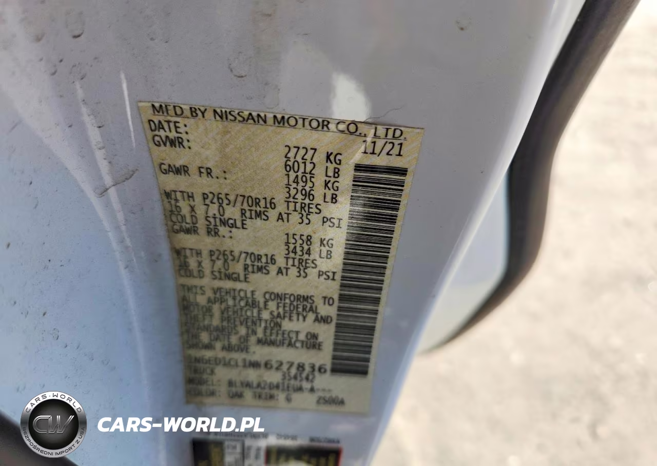 2022 Nissan Frontier S VIN:1N6ED1CL1NN627836 - 12