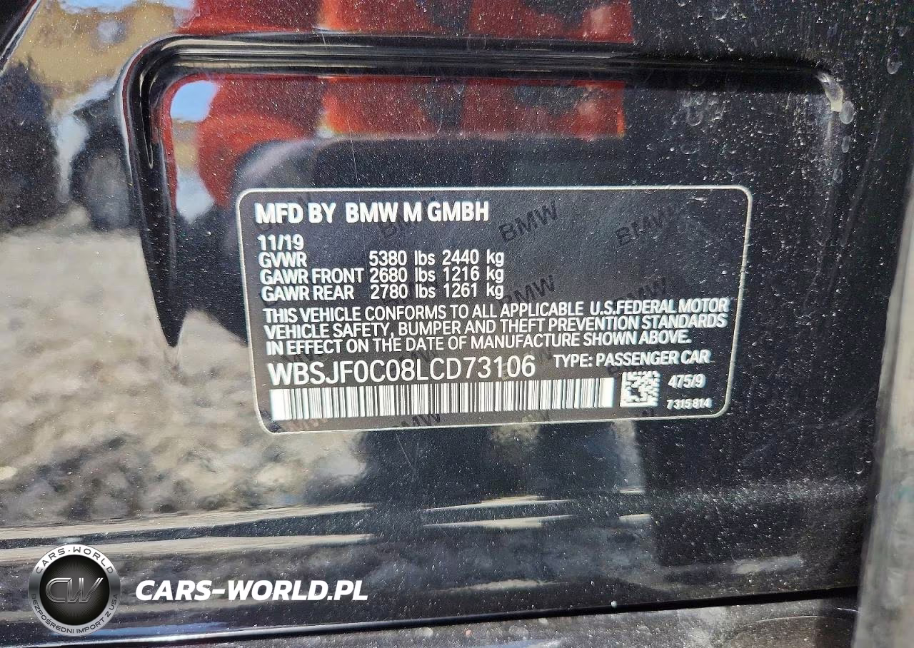 2020 BMW M5 Base VIN:WBSJF0C08LCD73106 - 12