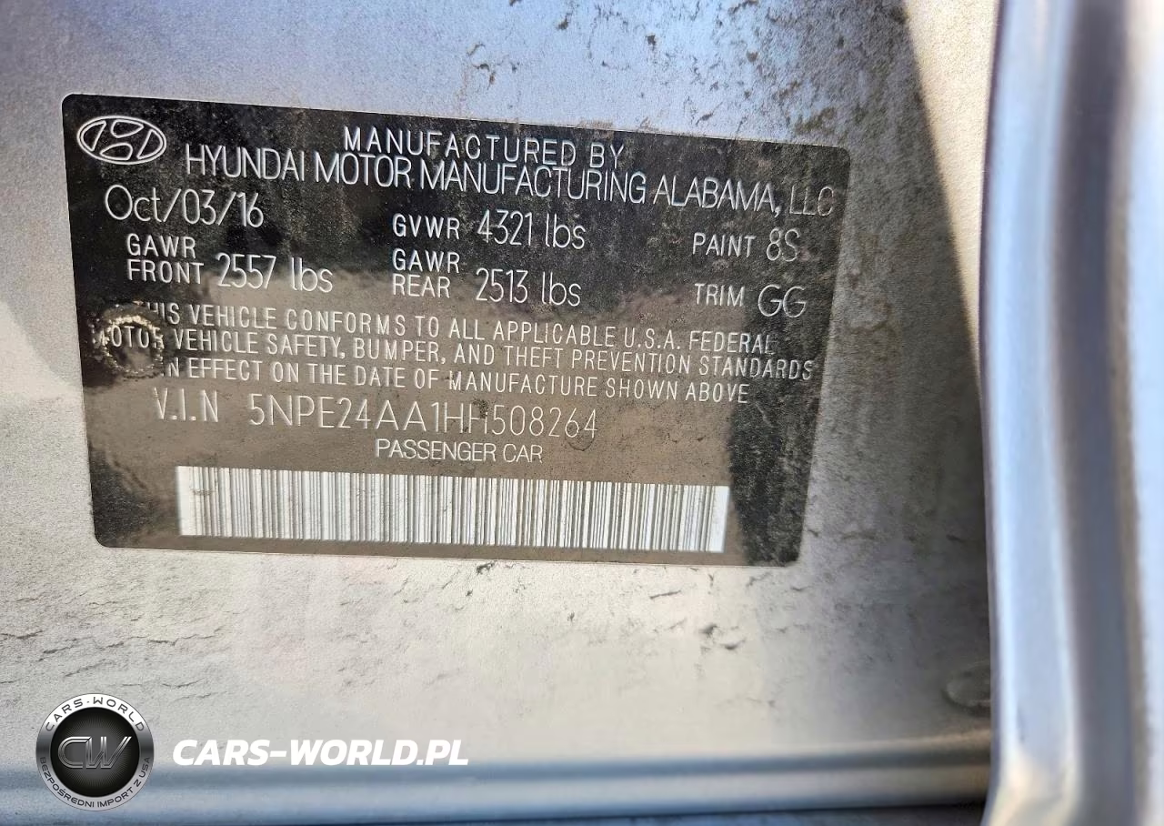 2017 Hyundai Sonata Eco VIN:5NPE24AA1HH508264 - 12
