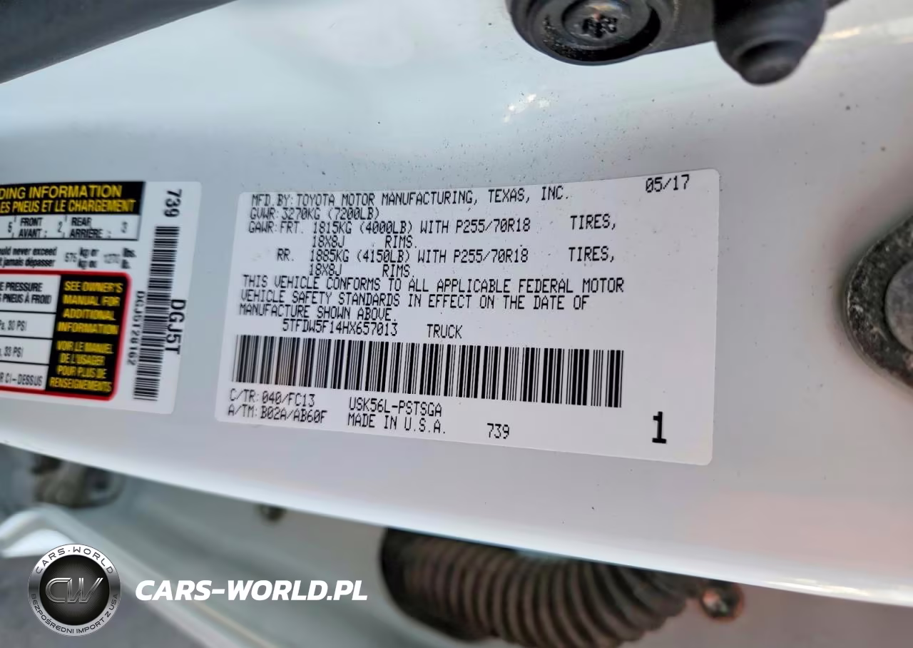 2017 Toyota Tundra Sr5 VIN:5TFDW5F14HX657013 - 12
