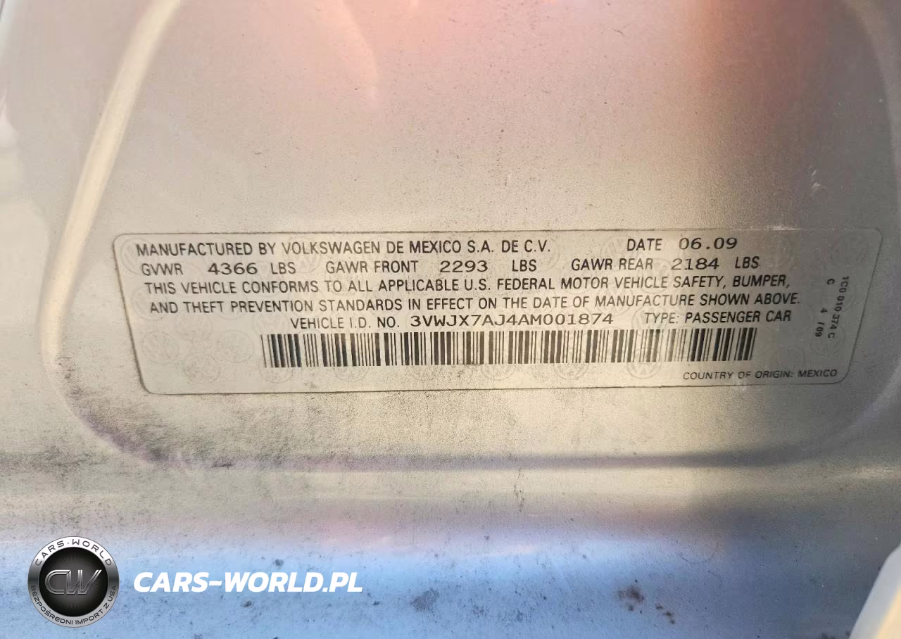 2010 Volkswagen Jetta S VIN:3VWJX7AJ4AM001874 - 12