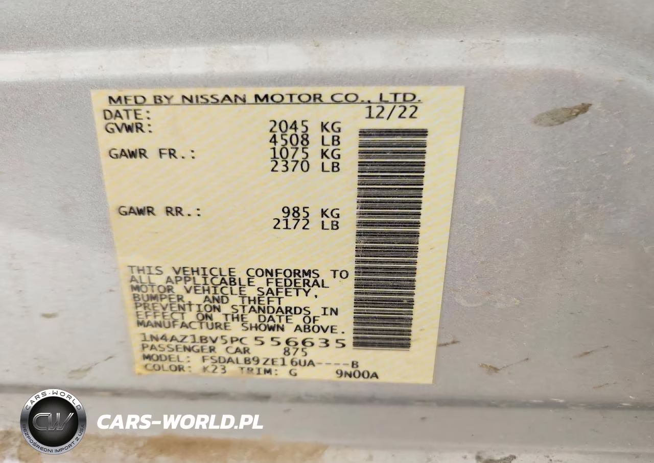 2023 Nissan Leaf S VIN:1N4AZ1BV5PC556635 - 12