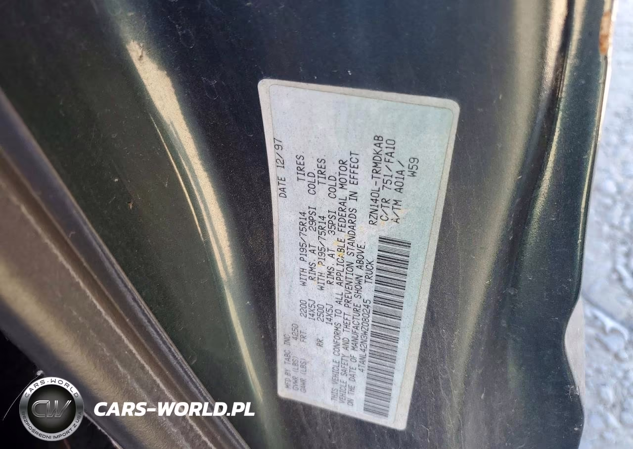 1998 Toyota Tacoma Base VIN:4TANL42N3WZ080245 - 12