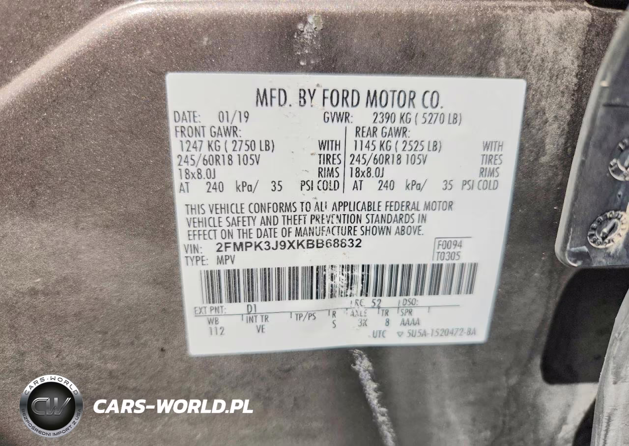 2019 Ford Edge Sel VIN:2FMPK3J9XKBB68832 - 14