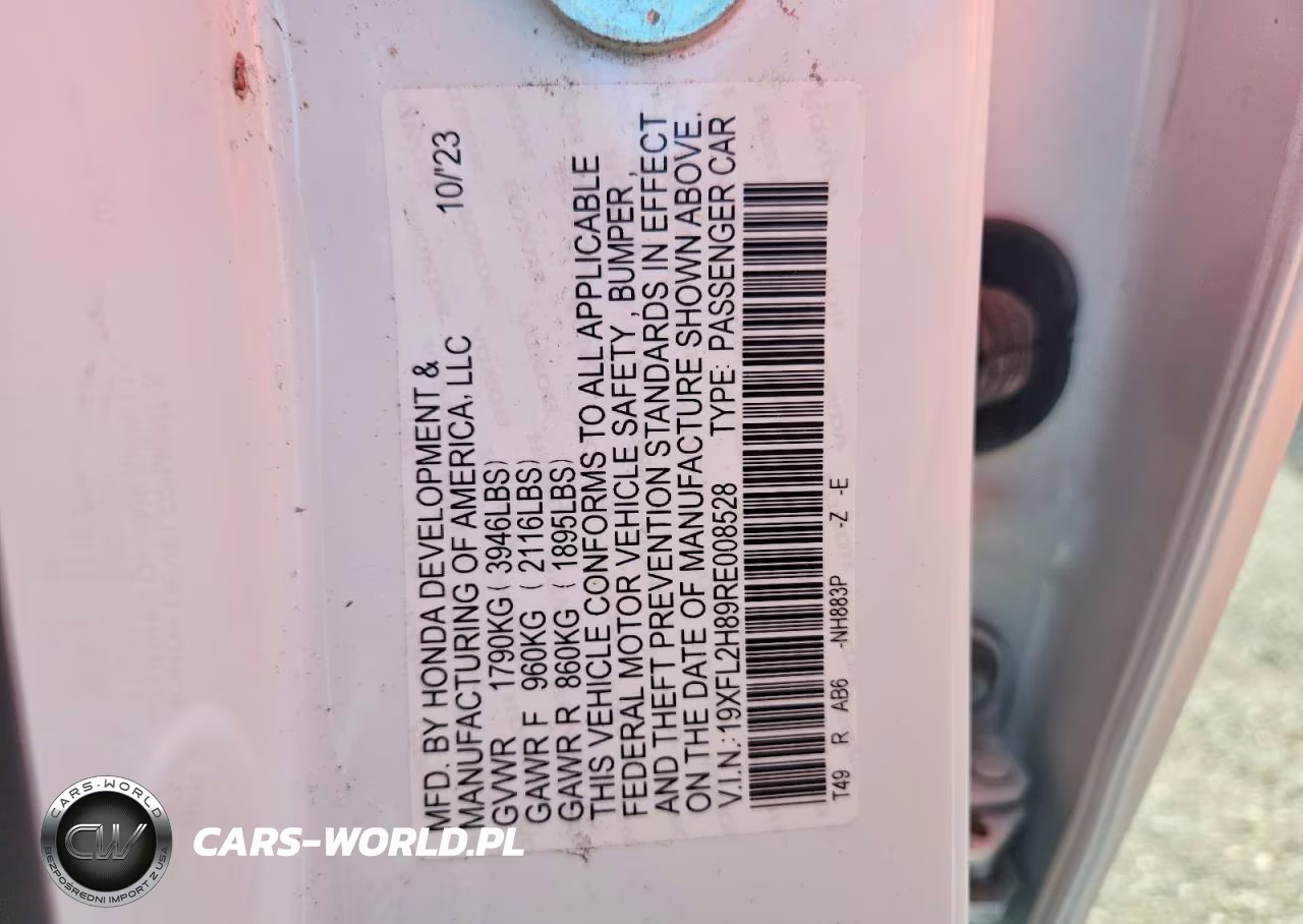 2024 Honda Civic Sport VIN:19XFL2H89RE008528 - 13